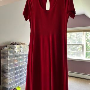 Torrid Size 2 Dark Red short sleeve dress .. NWOT